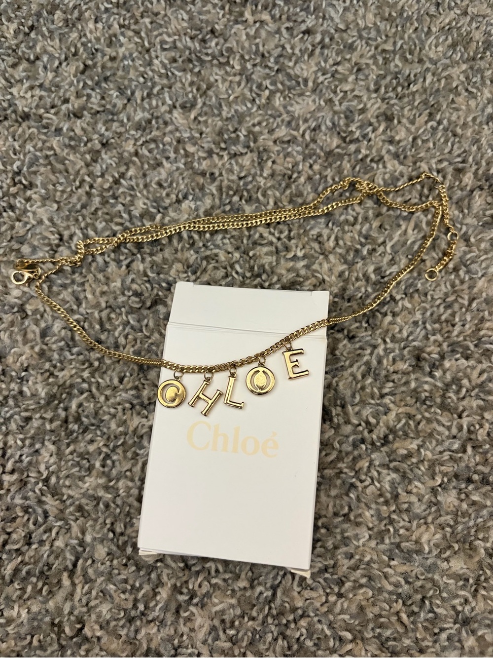 Chloé Parfum Gold Chain Necklace
